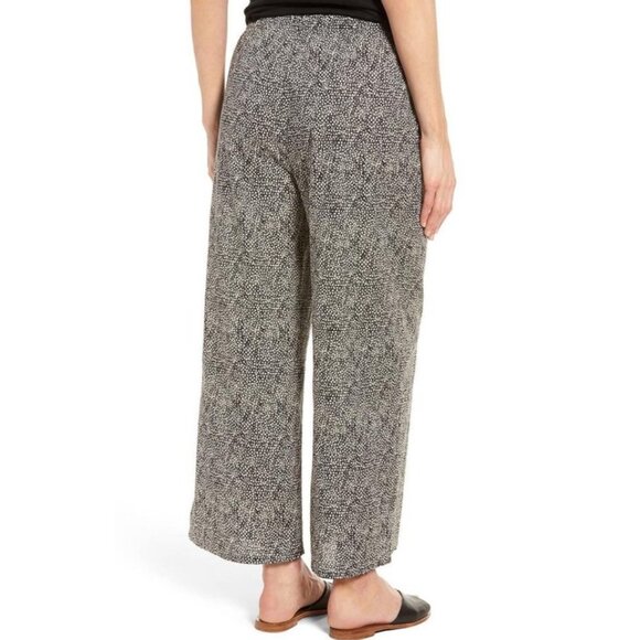 EUC Women's EILEEN FISHER Organic Cotton Droplet Crop Wide-leg Pants | Size PL - Picture 2 of 9